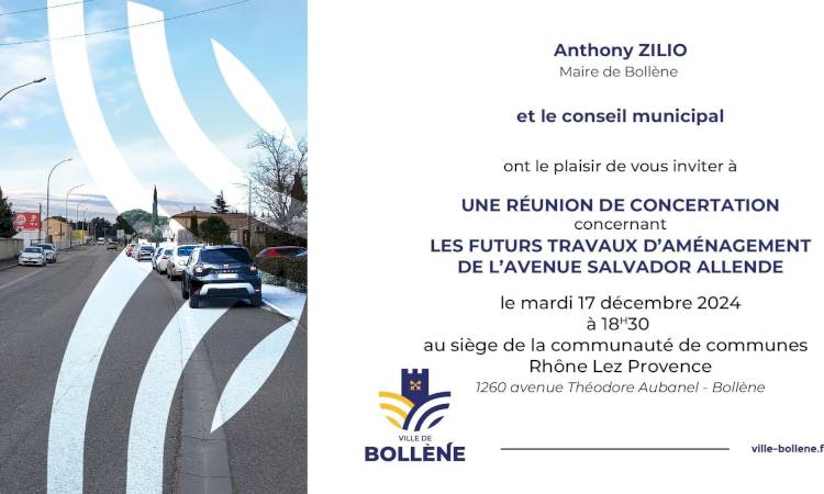 Réunion de concertation – Participez à l’avenir de votre ville !