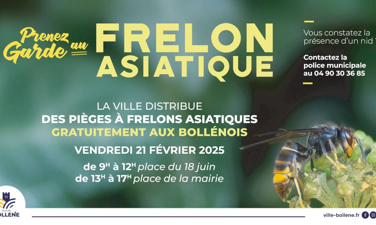 DISTRIBUTION DE PIÈGES À FRELONS ASIATIQUES