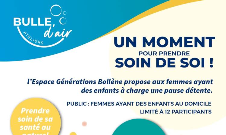 Prenez du temps pour vous avec les ateliers Bulle d’air