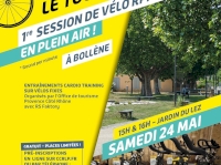 Rendez-vous samedi 24 mai au Jardin du Lez pour des sessions de vélos Rendez-vous samedi 24 mai au Jardin du Lez pour des sessions de vélos