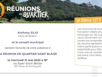 Réunion de Quartier - Saint Blaise c’est demain ! Réunion de Quartier - Saint Blaise c’est demain !