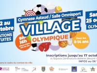 Village olympique – Inscriptions jusqu'au 17 octobre