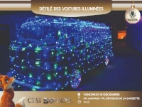 Défilé de voitures illuminées Défilé de voitures illuminées