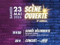 Rappel : rendez-vous samedi 23 mai pour la Scène ouverte à Bollène