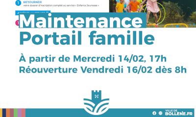 Maintenance du portail famille Maintenance du portail famille