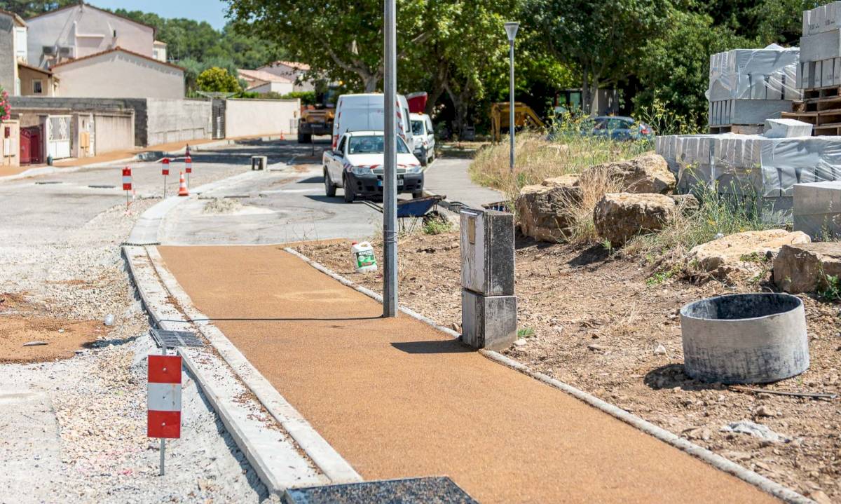 Les travaux sur l'allée des Tamaris se poursuivent