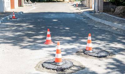 Les travaux sur l'allée des Tamaris se poursuivent Les travaux sur l'allée des Tamaris se poursuivent