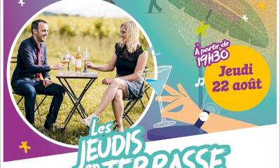 Les jeudis en terrasse : dernière date ce jeudi 22 août ! Les jeudis en terrasse : dernière date ce jeudi 22 août !