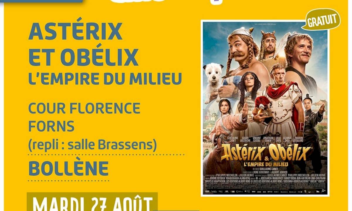 Cinéma plein air : ASTERIX & OBELIX L’EMPIRE DU MILIEU