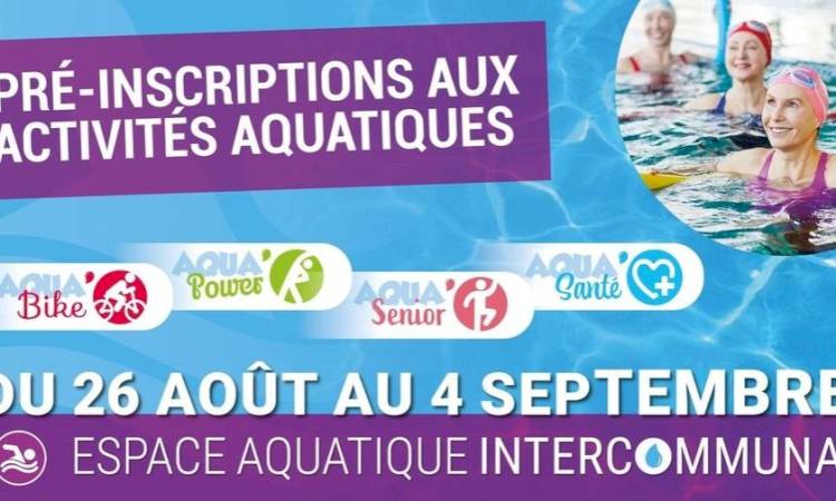 Pré-inscription aux activités aquatiques - Saison 2024/2025