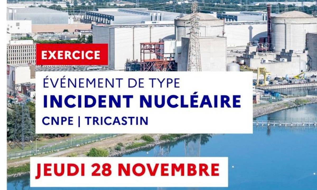 Exercice de sûreté nucléaire : Test des dispositifs d’alerte  - Jeudi 28 novembre