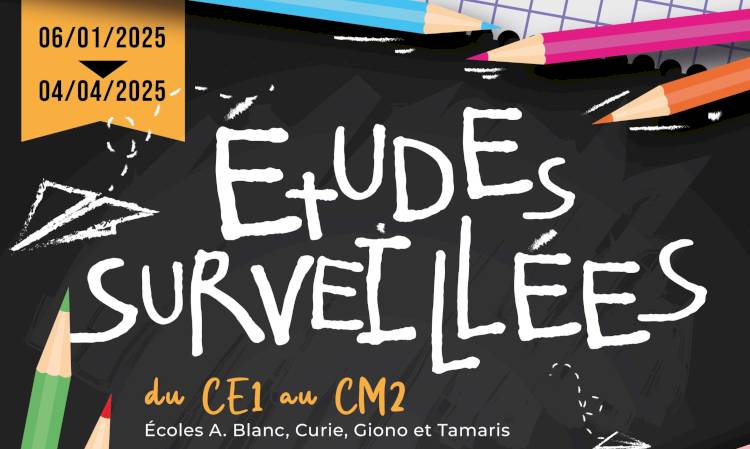 Etudes surveillées : Pré-inscriptions 2ème trimestre