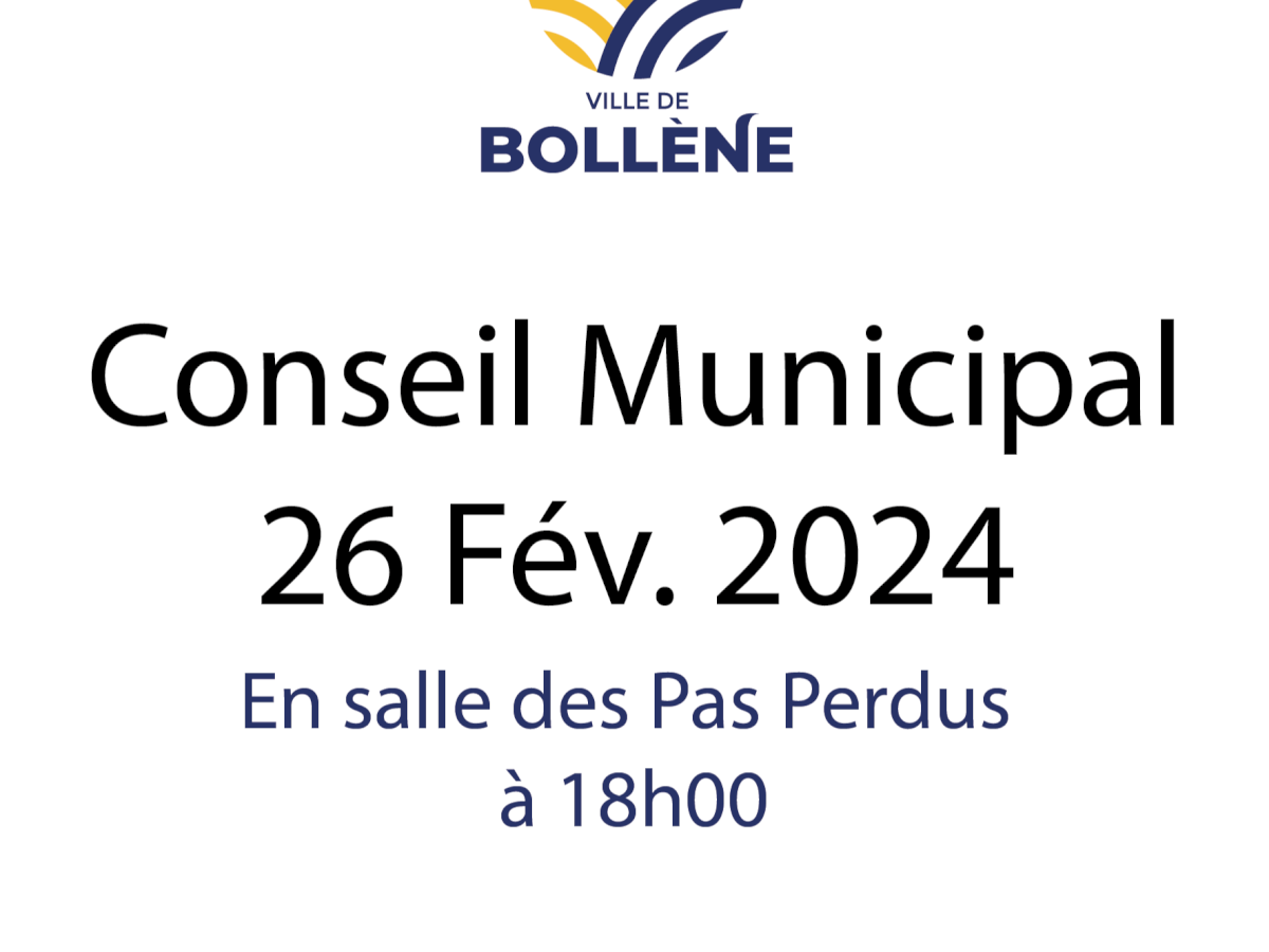Conseil Municipal 26 Février 2024