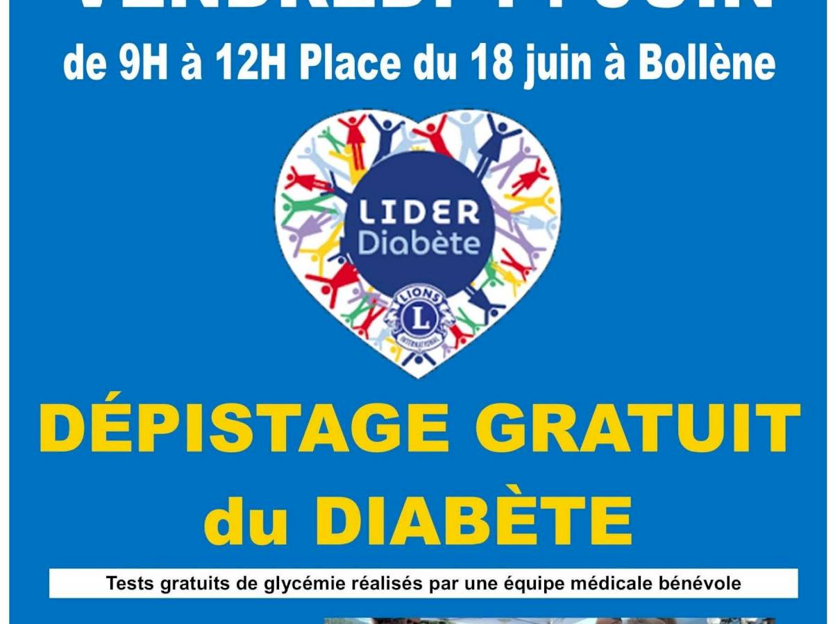 Dépistage gratuit diabète